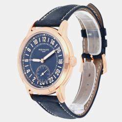 Pre Owned Patek Philippe Complications 5224R-001 Automatic Blue 18k rose gold Men's Wristwatch 42 mm