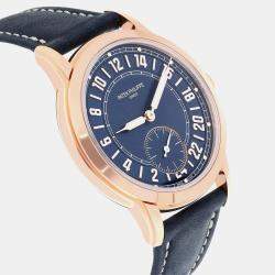Pre Owned Patek Philippe Complications 5224R-001 Automatic Blue 18k rose gold Men's Wristwatch 42 mm