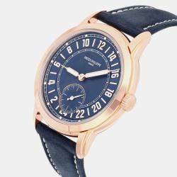 Pre Owned Patek Philippe Complications 5224R-001 Automatic Blue 18k rose gold Men's Wristwatch 42 mm