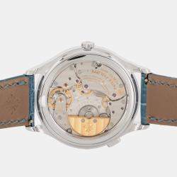 Pre Owned Pre-Owned Patek Philippe Complications World Time 7130G-016 Blue Automatic 18k White Gold Men's Wristwatch 36 mm