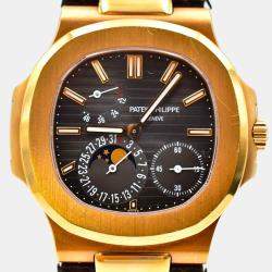 Pre Owned Patek Philippe Nautilus 5712R-001 Automatic Brown 18k Rose Gold Men's Wristwatch 40 mm