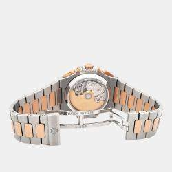 Pre Owned Patek Philippe Nautilus 5980/1AR-001 Automatic Blue 18k Rose Gold Stainless Steel Men's Wristwatch 40 mm