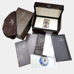 Pre Owned Patek Philippe Nautilus 5980/1AR-001 Automatic Blue 18k Rose Gold Stainless Steel Men's Wristwatch 40 mm