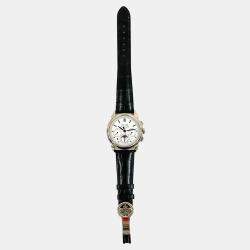 Pre Owned Patek Philippe Perpetual Calendar 5270G-001 Silver Manual Winding 18k White Gold Men's Wristwatch 41 mm