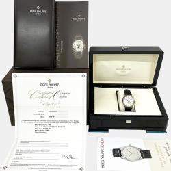 Pre Owned Patek Philippe Perpetual Calendar 5160/500G-001 Automatic White 18k White Gold Men's Wristwatch 42 mm