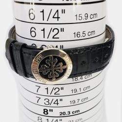 Pre Owned Patek Philippe World Time 5575G-001 Automatic Black 18k White Gold Men's Wristwatch 39.5 mm