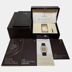 Pre Owned Pre-Owned Patek Philippe Nautilus Travel Time Chronograph 5990/1A-001 Black Automatic Stainless Steel Men's Wristwatch 40 MM