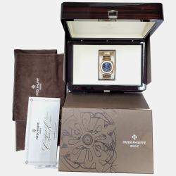 Pre Owned Patek Philippe Nautilus Chronograph 5980/1AR-001 Automatic Blue Dial 2-Tone Men's Wristwatch 40 mm