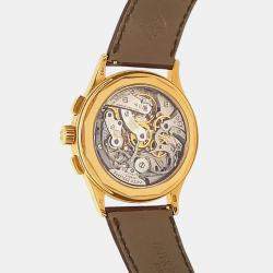 Pre Owned Patek Philippe Complications 5170J-001 Manual Windidng Silver Dial 18k Yellow Gold Men's Wristwatch 39.4mm