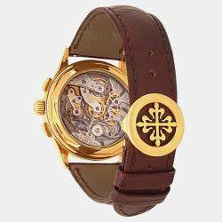 Pre Owned Patek Philippe Complications 5170J-001 Manual Windidng Silver Dial 18k Yellow Gold Men's Wristwatch 39.4mm