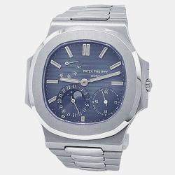 Pre Owned Patek Philippe Nautilus 3712/1A-001 Automatic Blue Dial Stainless Steel Men's Wristwatch 42mm