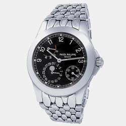 Pre Owned Patek Philippe Neptune 5085/1A-001 Automatic Black Dial Stainless Steel Men's Wristwatch 37mm