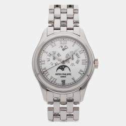 Pre Owned Pre-Owned Patek Philippe Complications Annual Calendar 5036/1G-001 White Automatic 18k White Gold Men's Wristwatch 37 MM