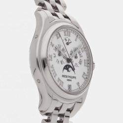 Pre Owned Pre-Owned Patek Philippe Complications Annual Calendar 5036/1G-001 White Automatic 18k White Gold Men's Wristwatch 37 MM