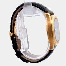 Pre Owned Patek Philippe Aquanaut 5060SJ-001 Black 18K Yellow Gold Automatic Men's Wristwatch 35mm