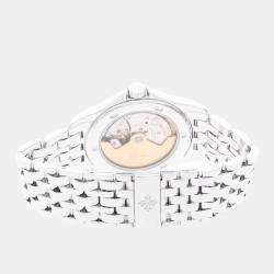 Pre Owned Patek Philippe Calatrava 5107/1G-001 Silver18K  White Gold Automatic Men's Wristwatch 37mm