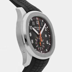 Pre Owned Patek Philippe Aquanaut 5968A-001 Black Stainless Steel Automatic Men's Watches 42mm