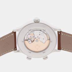 مملوكة مسبقًا Patek Philippe Complications Calatrava Travel Time 5524G-001 Blue 18K White Gold Automatic Men's Watches 42mm
