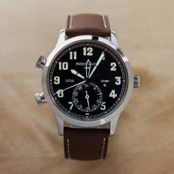 مملوكة مسبقًا Patek Philippe Complications Calatrava Travel Time 5524G-001 Blue 18K White Gold Automatic Men's Watches 42mm