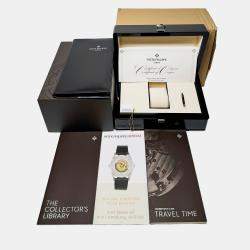 مملوكة مسبقًا Patek Philippe Complications Calatrava Travel Time 5524G-001 Blue 18K White Gold Automatic Men's Watches 42mm