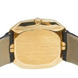 Patek Philippe White 18K Yellow Gold Alligator Ellipse 3855 Men's Wristwatch 30 mm