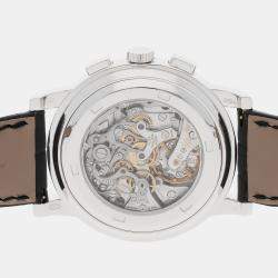Patek Philippe Silver 18k White Gold Complications 5070G-001 Manual Winding Men's Wristwatch 42 mm