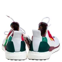 Pharrell X adidas White Fabric Hu Glide Sneakers Size 44.5