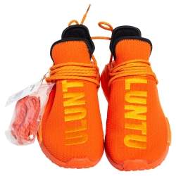 Pharrell Williams x Adidas Orange Fabric Hu Race NMD sneakers Size 42 2/3