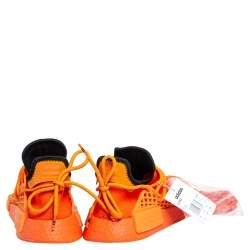 Pharrell Williams x Adidas Orange Fabric Hu Race NMD sneakers Size 42 2/3