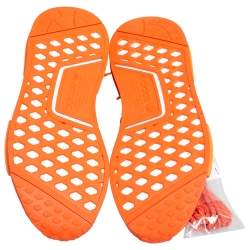Pharrell Williams x Adidas Orange Fabric Hu Race NMD sneakers Size 42 2/3