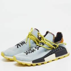 Pharrell Williams x Adidas Blue Fabric Human Body NMD Sneakers Size 44 2/3
