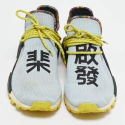 Pharrell Williams x Adidas Blue Fabric Human Body NMD Sneakers Size 44 2/3