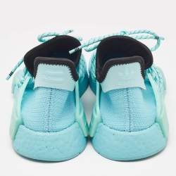 Pharrell Williams Blue Knit Fabric Hu NMD Lace Up Sneakers Size 40