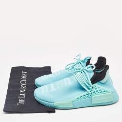 Pharrell Williams Blue Knit Fabric Hu NMD Lace Up Sneakers Size 40
