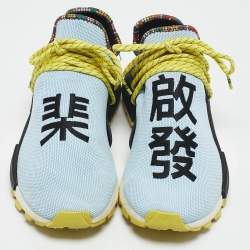 Pharrell Williams x Adidas Blue Fabric Human Body NMD Sneakers Size 42