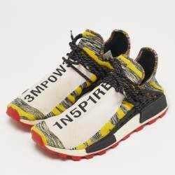 مملوكة مسبقًا Pharrell Williams x Adidas NMD Size 46.5 Multicolor Knit Fabric Sneakers