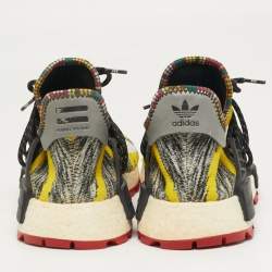 مملوكة مسبقًا Pharrell Williams x Adidas NMD Size 46.5 Multicolor Knit Fabric Sneakers