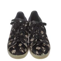 Adidas Stan Smith x Pharrell Williams Diamond Print Calf Hair Low Top Sneakers Size 42 2/3