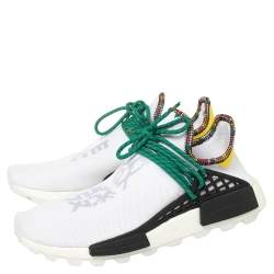 Pharrell Williams x Adidas White Fabric Human Body NMD Sneakers Size 44