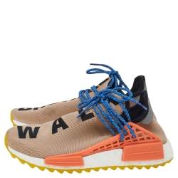 Pharrell Williams x Adidas Beige Knit Fabric Human Race NMD Sneakers Size 40