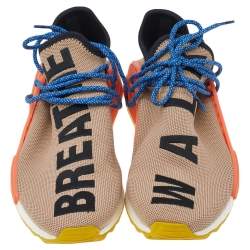 Pharrell Williams x Adidas Beige Knit Fabric Human Race NMD Sneakers Size 40