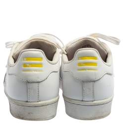 Adidas Pharrell Williams White Leather Pharell Supershell Super Low Top Sneakers Size 42.5 