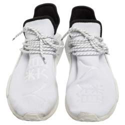Pharrell Williams x Adidas White Knit Fabric Human Body NMD Sneakers Size 47 1/3