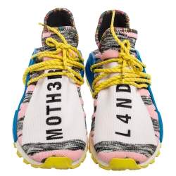 Pharrell Williams x adidas Multicolor Knit Fabric BBC HU NMD Sneakers Size 45 1/3