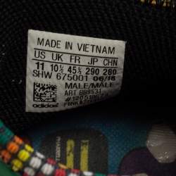 Pharrell Williams x adidas Multicolor Knit Fabric BBC HU NMD Sneakers Size 45 1/3