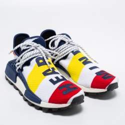 Pharrell Williams x Addidas Multicolor Knit Fabric BBC HU NMD Sneakers Size 43.5