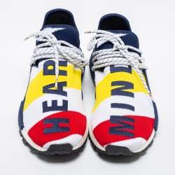 Pharrell Williams x Addidas Multicolor Knit Fabric BBC HU NMD Sneakers Size 43.5