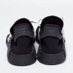 Adidas x Pharrell Williams Black Knit Fabric HU NMD Sneakers Size 47 1/3