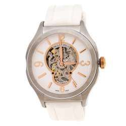 Philip Stein white Skeleton Stainless Steel Prestige Men's Wristwatch 45 mm