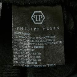 Phillipp Plein Fucking Fresh Black Distressed Front Zip Hoodie XS